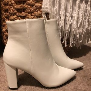 **BRAND NEW** White Ankle Booties